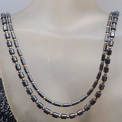 DOUBLE SEMI-PRECIOUS "BLACK DIAMOND " STONES 