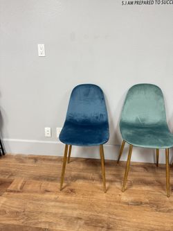 8 Chairs Blue/Teal