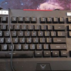 Gaming Keyboard w/ Phone Holder and Volume Wheel 