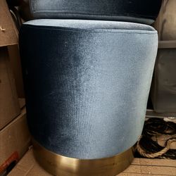 Two Velvet Ottomans- PICK UP TOMORROW 