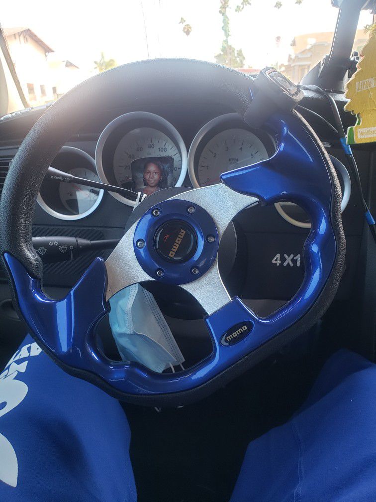 Aftermarket Blue Steering Wheel $75 Pick Up Only