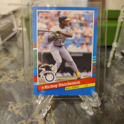 1991 Donruss Ricky Henderson All Star And Hall Of Famer Card Number 53