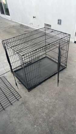 Large Folding Metal Dog Crate