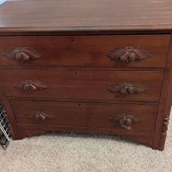 SOLID WOOD DRESSER/Hand Carved  $200