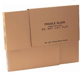 Large Mirror Box 40"L x 3.5"W x 60"H (1-Pack), Cardboard Boxes Perfect for Moving, Storing, Packing & Shipping, Ideal for TV's, Picture Frames, Mirror