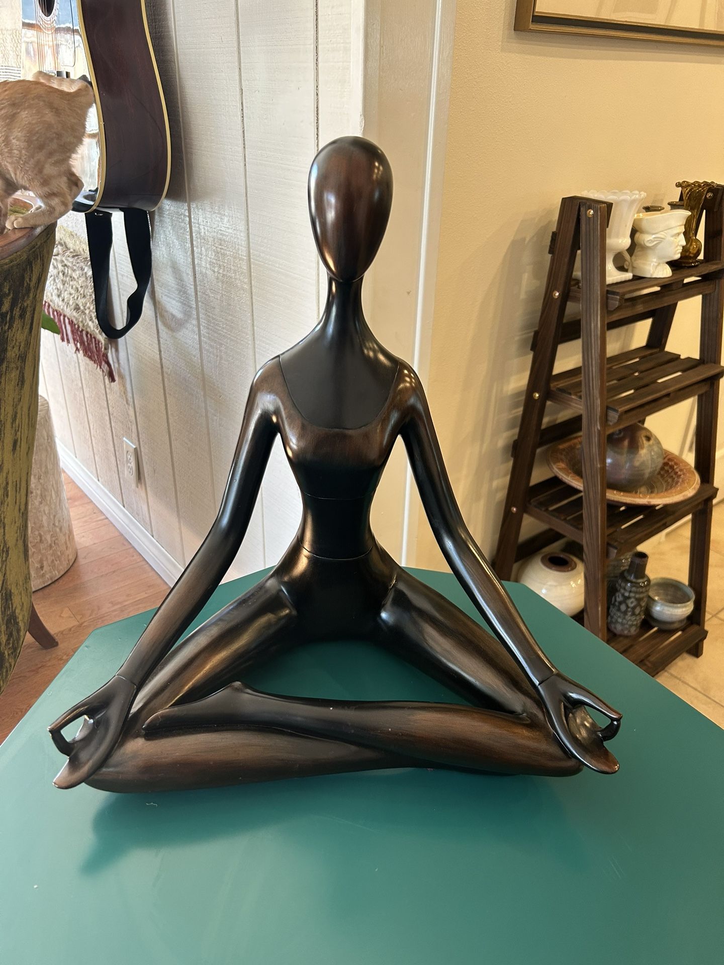 Pier 1 Imports Wooden Om Yoga Statue