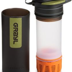 GRAYL GeoPress 24 oz Water Purifier Bottle - Filter for Hiking, Camping, Survival, Travel
