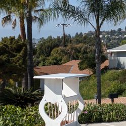 Vintage Mid Century Magazine Rack With Table Top 