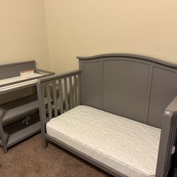 Convertible Baby Bed and Changing Table
