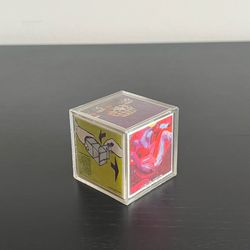 Vintage Mini Photo Cube Block Frame 1970s Holds 6 Pictures Original Inserts