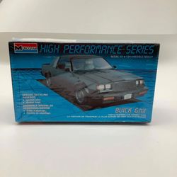 The Monogram #2784 High Performance Series Buick GNX Open Box 1/24 model kit is a vintage Hot Rod style car that was manufactured in 1987. This unasse