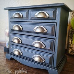 Apothecary Dark Academia Refinished Jewelry Box