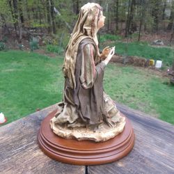 Angela Tripi Biblical Woman Figurine Vintage On Woodbase