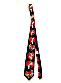 Looney Tunes Men's Vintage Silk Neck Tie Bugs Bunny Daffy Duck Wylie Coyote TAZ