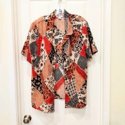 Women's Maggie Sweet Button Down Blouse Sz. L
