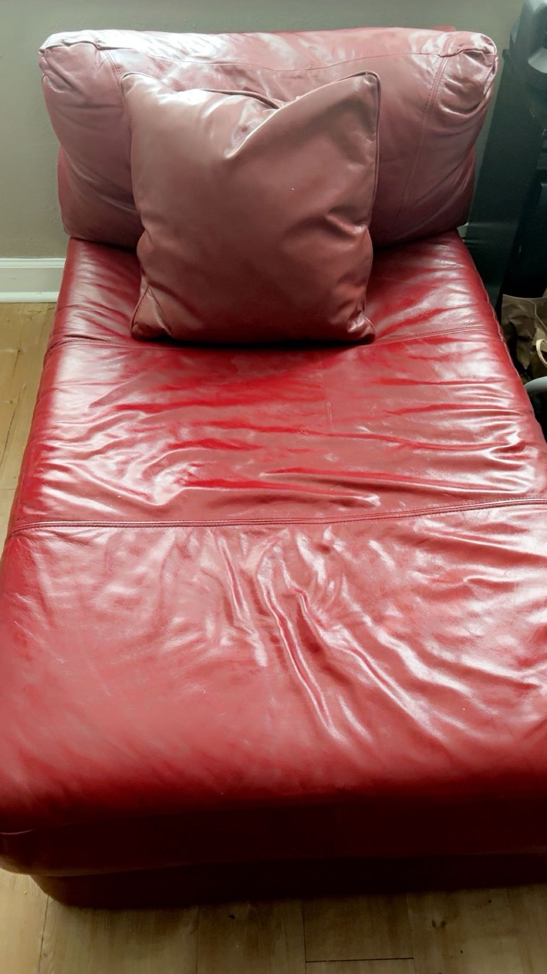 Red leather lounge Seat