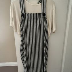 Rampage Overall Dress With Shirt Size 7/Medium 