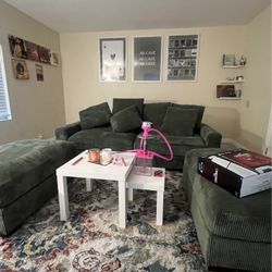 Green 4 Pc Sectional Couch  