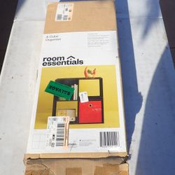 Room Essentials 4-Cube Organizer Espresso NOT ASSEMBLED