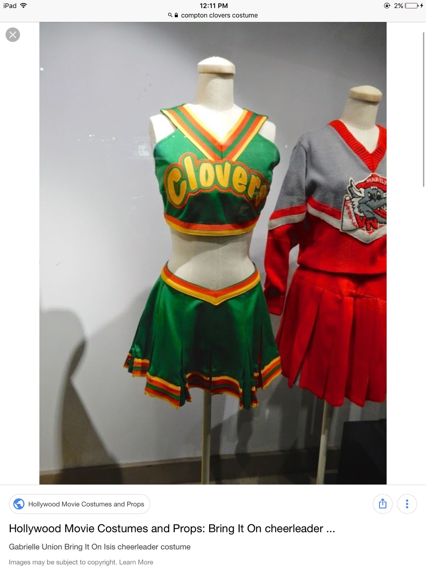 East Compton clovers Halloween cheerleader costume
