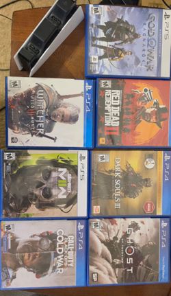 PS4/PS5 games + Charging dock. Prices below