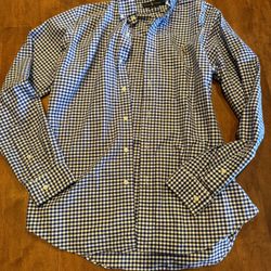 Men’s Ralph Lauren Checkered Dress Shirt Shipping Avaialbe 