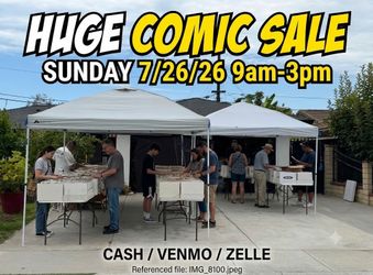 HUGE SALE OF COMICS  SUNDAY 7/26/26