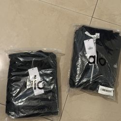 BLACK ALO QUATER ZIP SET