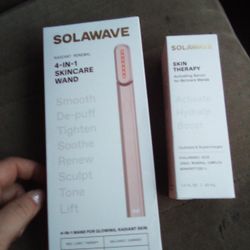 Shark Smooth Style Heated Comb Straightner & Solawave 4-n-1 Wand With Extra Box Of Activating Serum