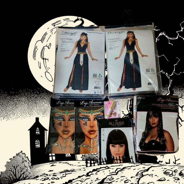 TWO Sets Of Cleopatra Costumes!!! $240 Down To $100 Final Sale!
