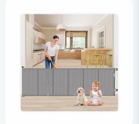 120 Inch Retractable Baby Gate Extra Wide