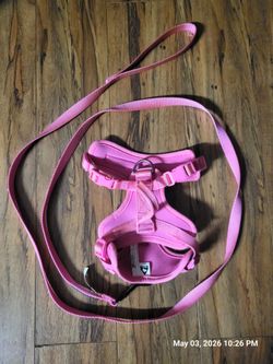 Dog harness and leash, X-Small Pink. NWOT