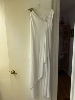 White Roman Accent Dress