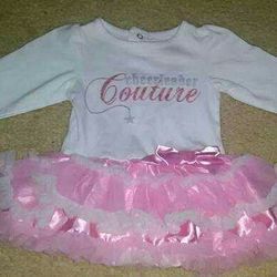 Baby Glam Cheerleader Couture Onesie Like New! Size 3 M. 