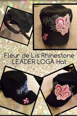 FLEUR DE LIS RHINESTONE LEADER LOGA HAT