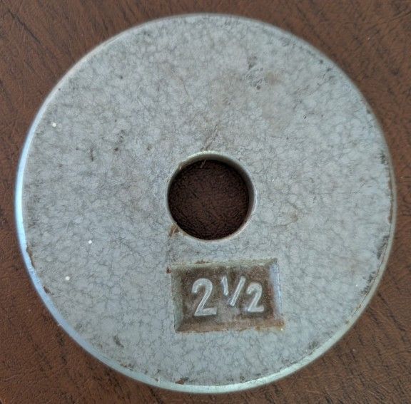 2-1/2 pound 2.5lb weight plate barbell fitness standard disc