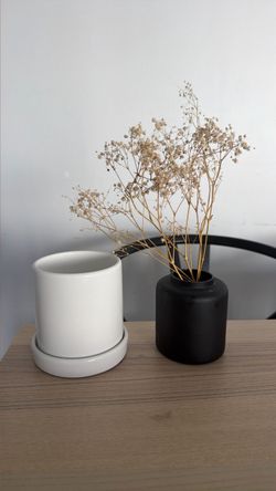 Ceramic Planter Pot with Saucer
