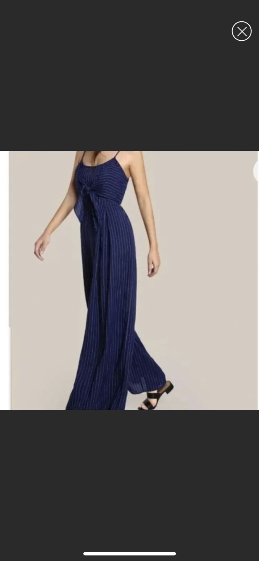 New! Flying tomato, blue stripe strappy wide jumper size med