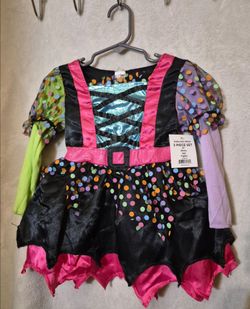 Toddler 2T Girl Polka Dot Witch Costume