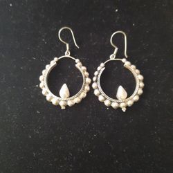 Sterling Silver Hoop Style Earrings 