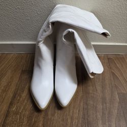 Arromic Cowboy Boots for Women Comfortable Womens Embroiderec Western Cowgirl Knee High Boots Pointed Toe Zipper Chunky Heel Country Outfit Retro Tall