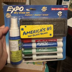 Expo Low Odor Dry Erase Set Fine Point Assorted Colors 4 Pack 