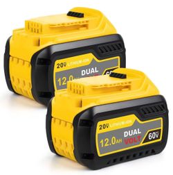 2-Pack 20V/60V Max 12.0Ah Lithium-Ion Batteries for DeWalt