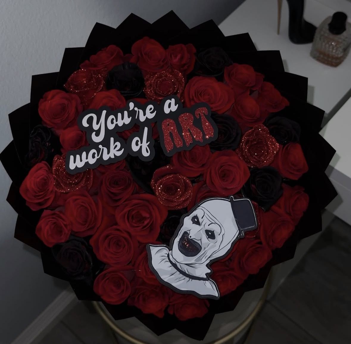 art the clown bouquet