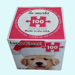 Re-marks Golden Retriever Christmas Puzzle Santa Dog 100 Large Pieces