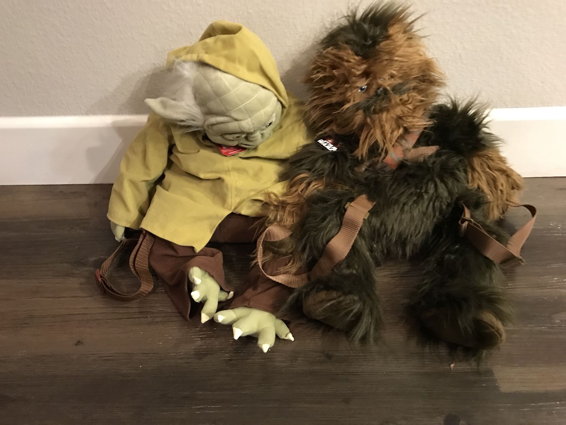 Star Wars Disney Yoda and Chewbacca Backpacks New with Tags