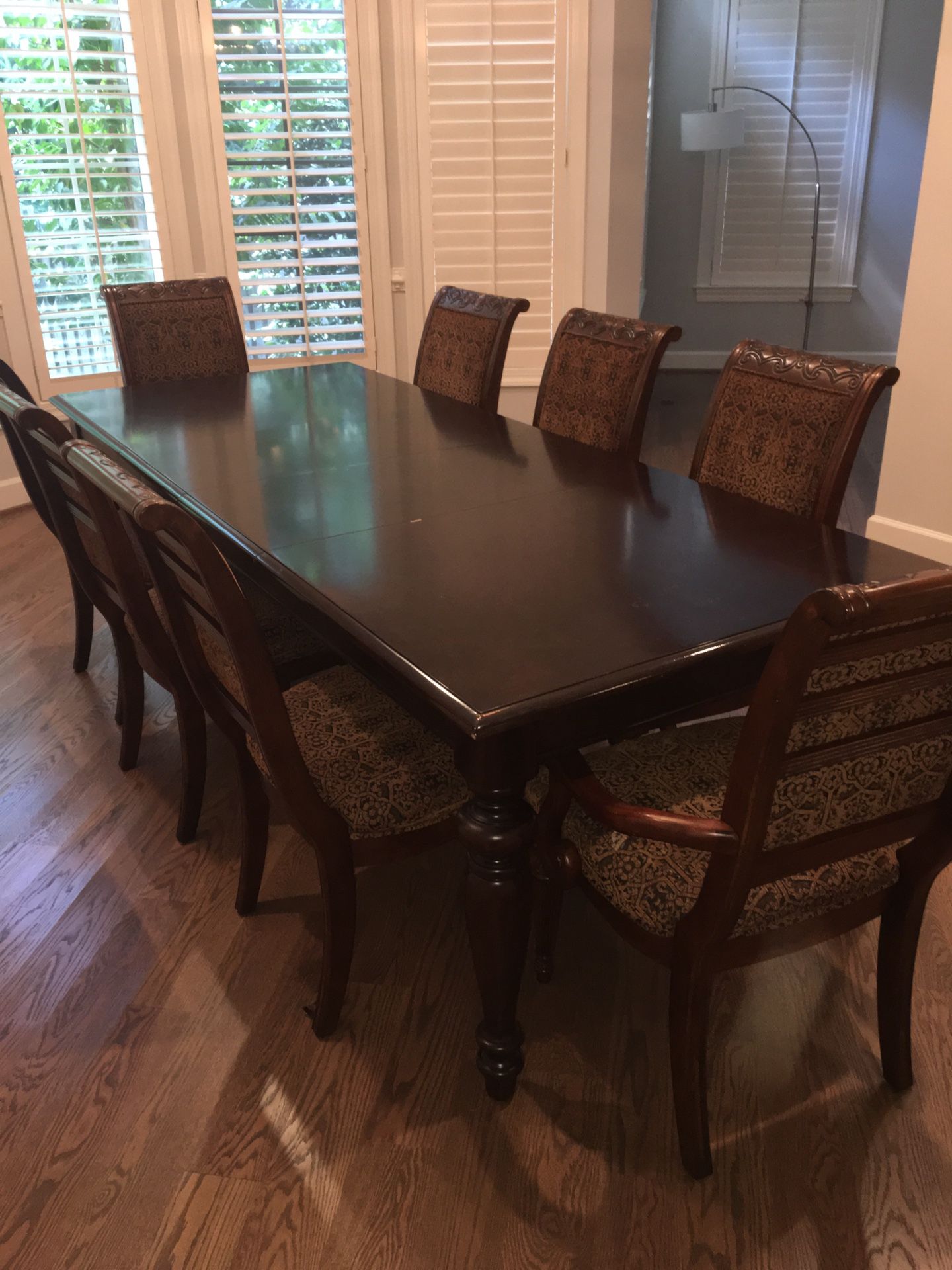 Wood Dining Table with 8 Chairs