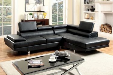 Black Sectional @Elegant Furniture