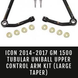 Icon Uniball Upper Control Arms - 2014-2017 GMC Sierra 1500 - Large Taper