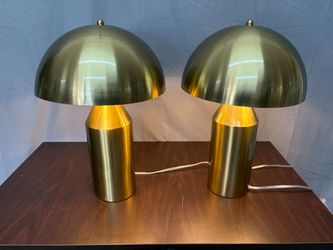 Brass Mushroom Table Lamp (Set of 2)